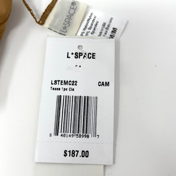 L*SPACE X Tessa Brooks Tessa One Piece Swimsuit In Camel Size Medium New - Picture 10 of 11